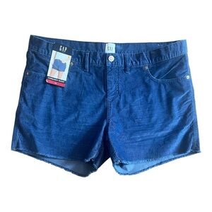 GAP Corduroy Blue Shorts Size 14 Women NWT